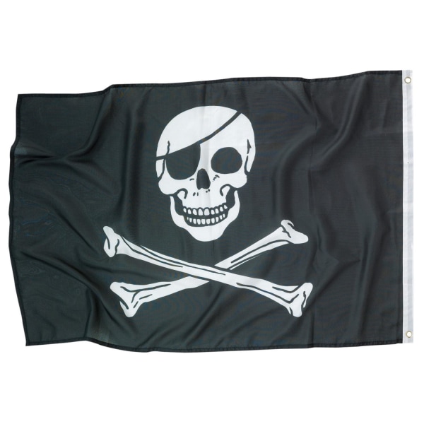 Stort piratflag 92 cm x 60 cm børnefest sørøverflag