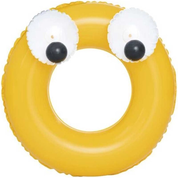 Gul svømmering med store øjne 60 cm badering badelegetøj Yellow