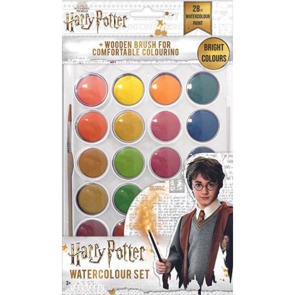 Harry potter 28 st vattenfärger med träpensel gryffindor