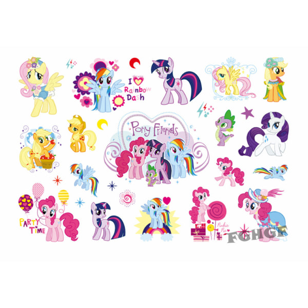 Tillfälliga barntatueringar – 15 motiv med My Little Pony-vänner