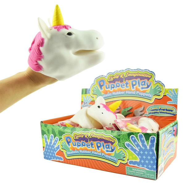 Unicorn handdocka docka mjuk djur mjukis leksak