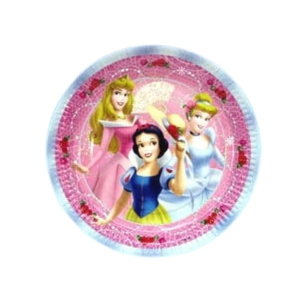 Disney prinsessa 8 kpl kertakäyttölautasia 23 cm pahvilautaset