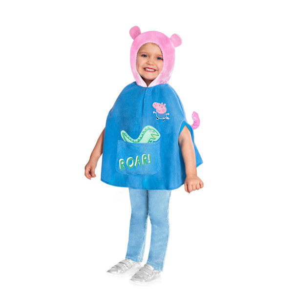 Peppa gris kappe 110 cm (4-6 år) med hætte kjole greta gris