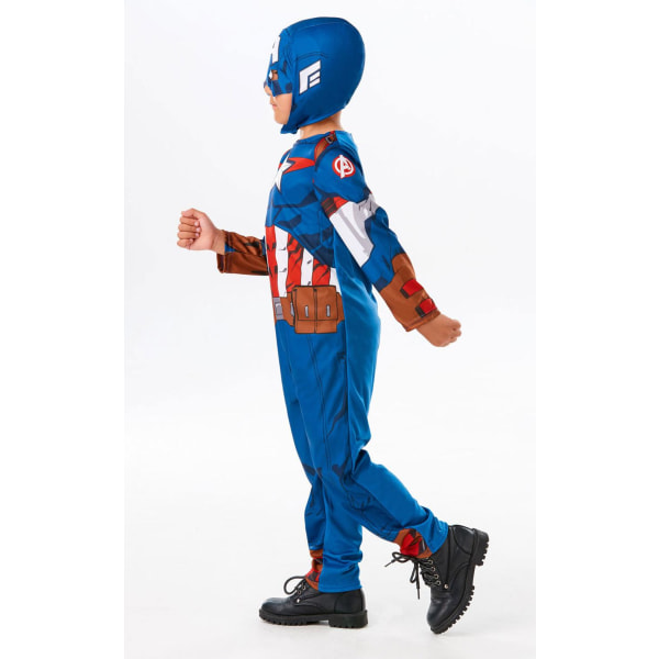 Captain america 110/116 cm (5-6 vuotta) puku ja naamio avengers