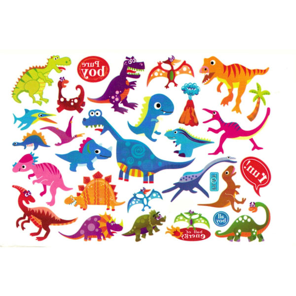 Dinosaurukset lastentatuoinnit 20 kpl hauskanpitoon