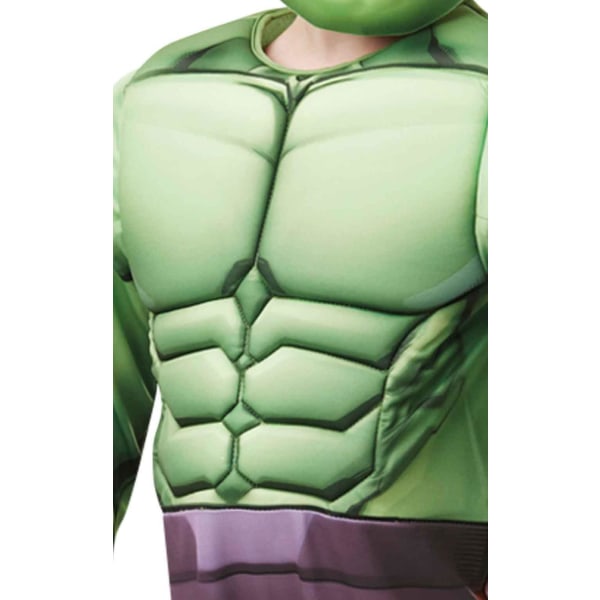 Hulk deluxe 122/128 cm (7-8 vuotta) pehmennetty puku ja naamio