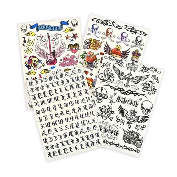 Rock ’n Roll barntatueringar tatueringsalbum 200 st gnuggisar White