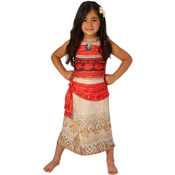 Vaiana deluxe 98/104 cm (3-4 år) kjole kostume moana disney