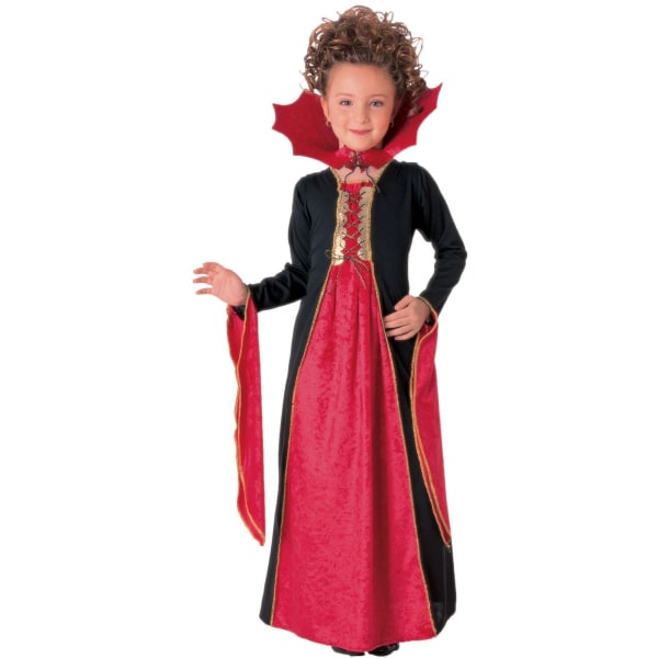 Häxklänning goth (8-10 år) halloween häxa klänning
