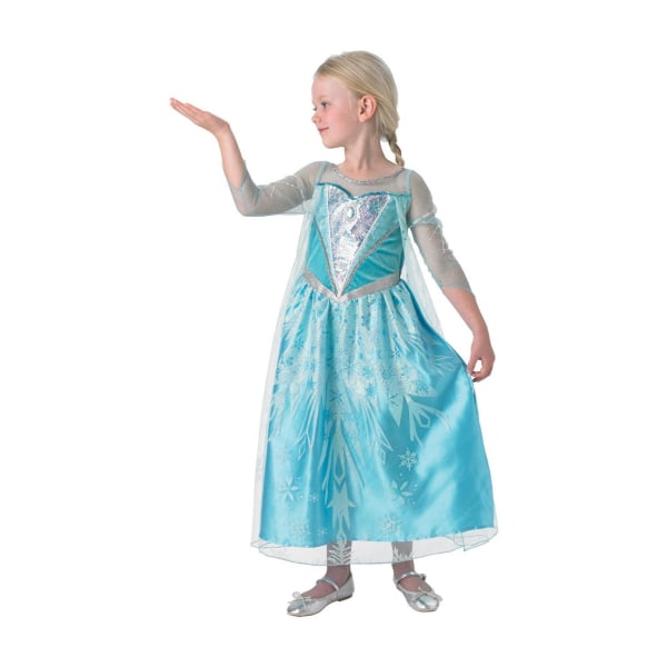 Frozen elsa premium 122/128 cl (7-8 vuotta) jääprinsessa mekko