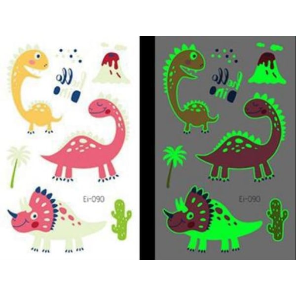 Dinosaurier 34 st självlysande barntatueringar tatuering 76ac | 15 | Fyndiq