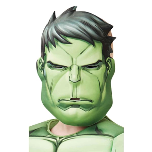 Hulk deluxe 122/128 cm (7-8 vuotta) pehmennetty puku ja naamio