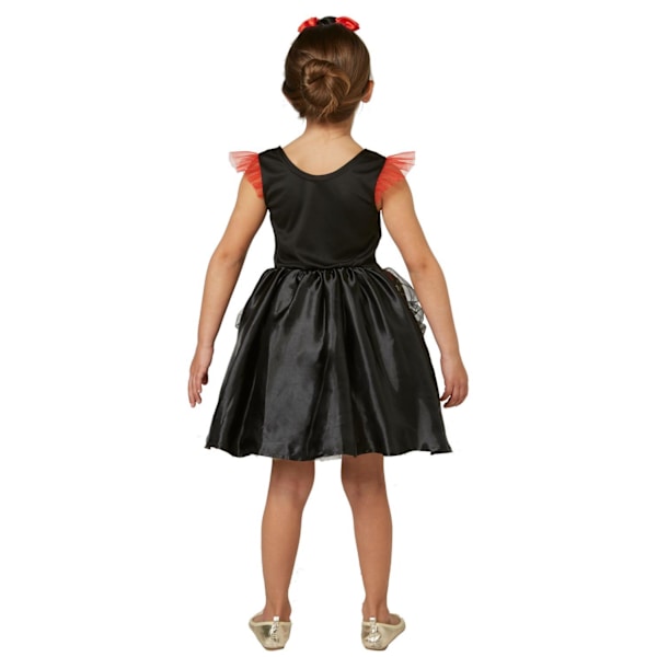Skull dress 110/116 cl (5-6 v) halloween mekko noita