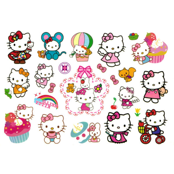 Hello Kitty 18 st barntatueringar tatuering