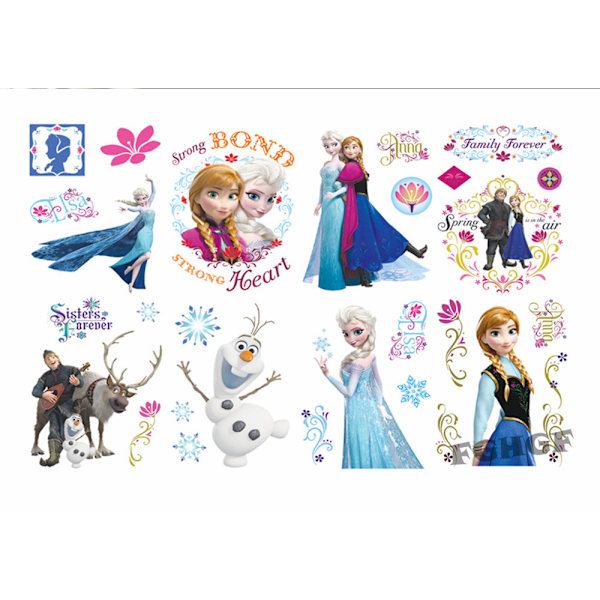 Väliaikaiset lasten tatuoinnit – 15 kuvaa Frozen-teemalla