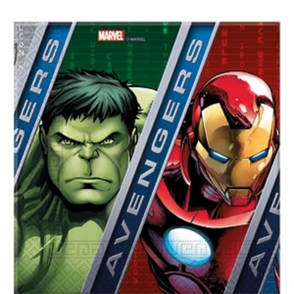 Servietter avengers 33 x 33 cm 20 stk hulk captain america thor