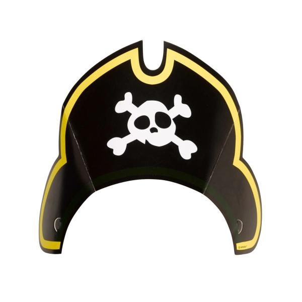 Partyhatte pirat 8 stk hatte piratt tema fest sørøver