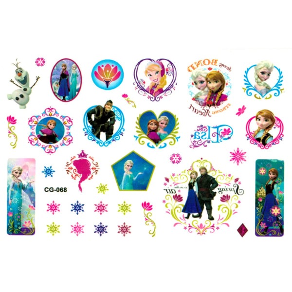 Frozen-tatuoinnit lapsille – 20 Elsa ja Anna motiivia