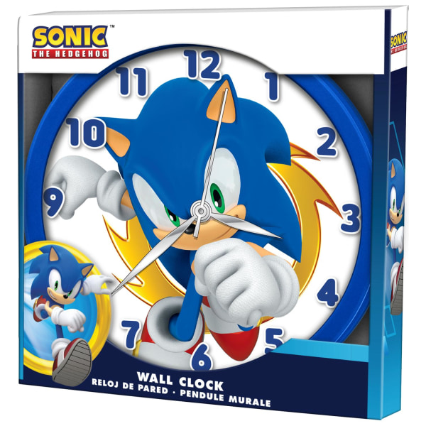 Sonic the hedgehog børneur vægur ur