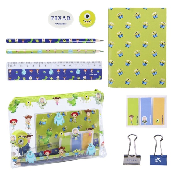 Pixar 12 delar pennfodral med innehåll toy story