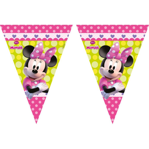 Flag minnie mouse 9 stk banner minnie mouse 2,3 meter