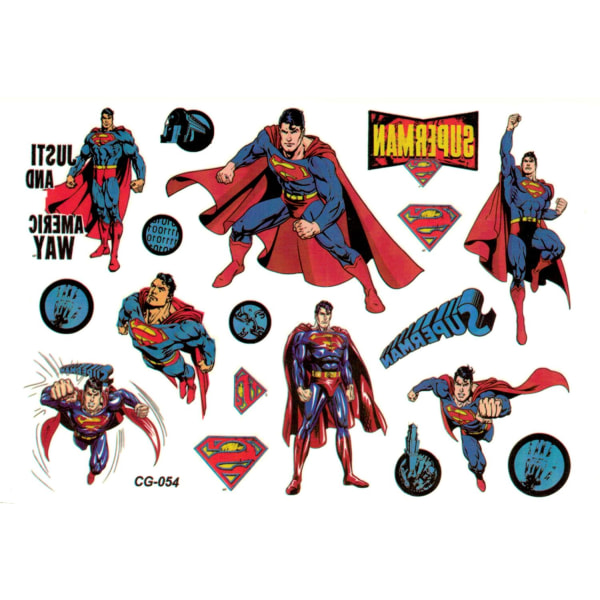 Superman – 16 børnetatoveringer med superheltemotiver