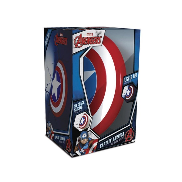 Captain america væglampe 3D lampe skjold nat avengers