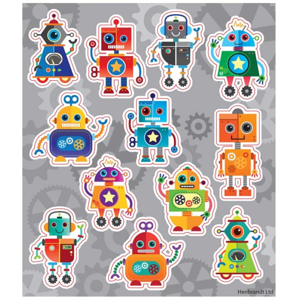 Robotit 96 kpl. tarroja stickers tarra robotti