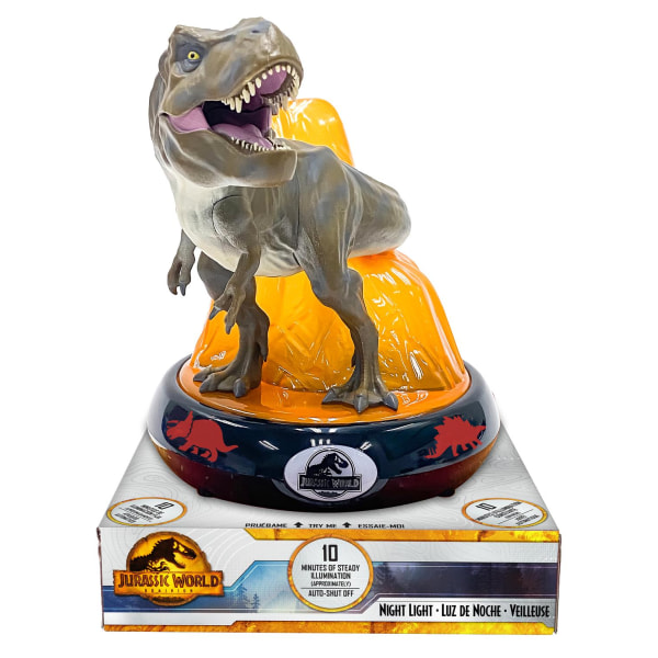 Jurassic natlampe 3D lampe figur nat dinosaurie verden