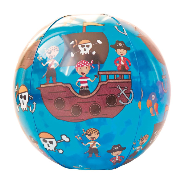 Badboll pirat 50 cm strandboll badleksak sjörövare Blå