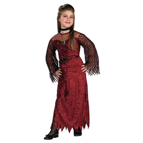 Häxklänning goth (5-7 år) halloween häxa klänning