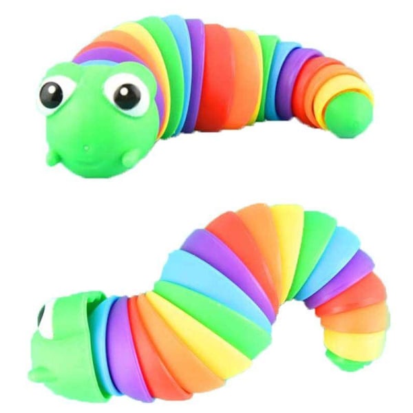 Slinky caterpillar fidget 19 cm larve fidget legetøj
