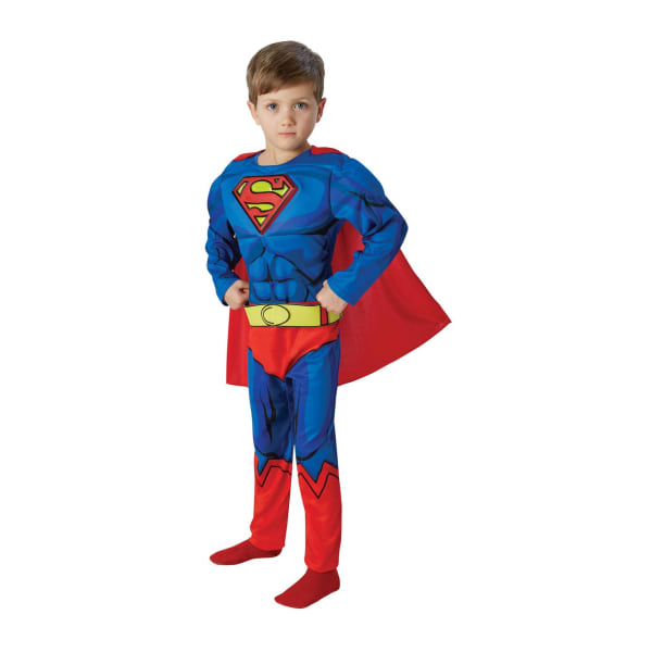 Superman deluxe 122/128 cl (7-8 år) polstret dragt superman