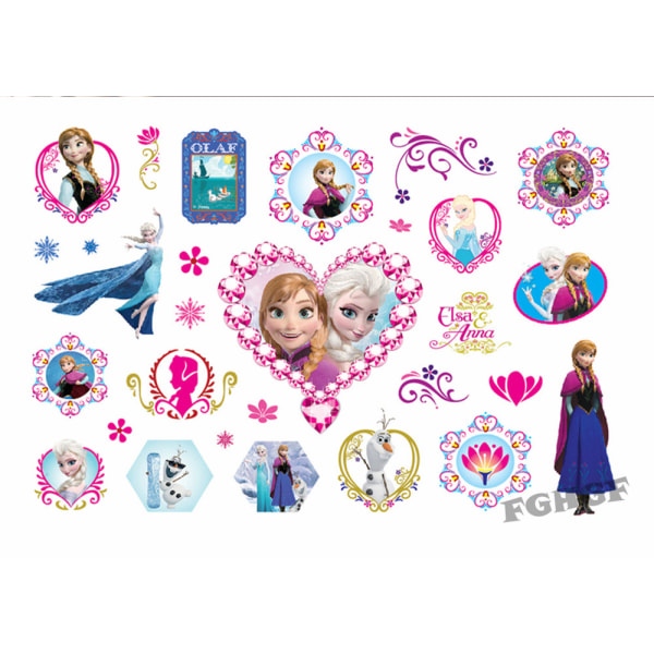 Frozen lastentatuoinnit 15 kpl Elsalla ja Annalla