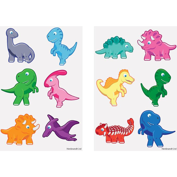 Vauva dinosaurukset 60 kpl väliaikaisia lastentatuointeja White