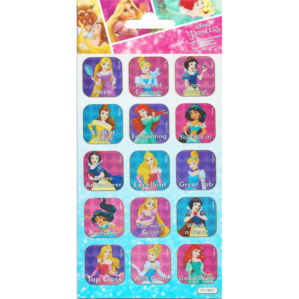 Disney princess 15 stk glitrende klistermærker klistermærke