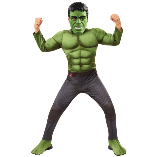 Hulk deluxe (8-10 år) polstret dragt med maske avengers hulken
