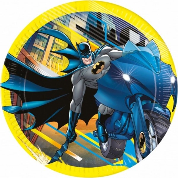 Batman kertakäyttölautaset 23 cm 8 kpl lepakkomies lautaset