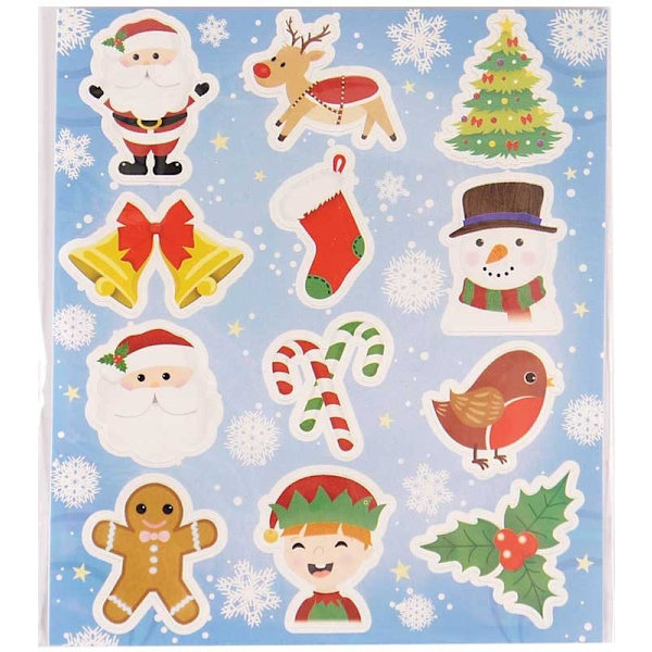 Jul 96 st klistermärke klistermärken tomte snögubbe