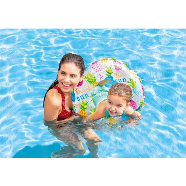 Svømmering 61 cm oppustelig badering ananas swim ring Intex