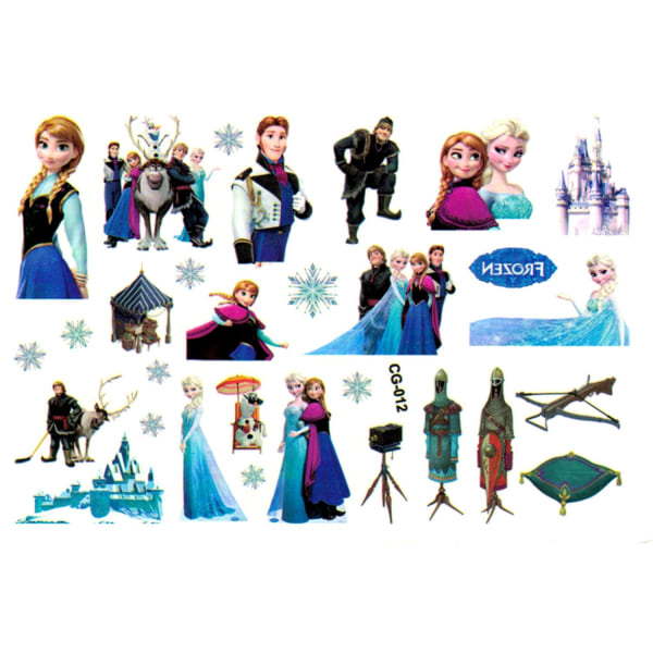 Frozen 20 kpl lastentatuointi tatuointi elsa anna frost