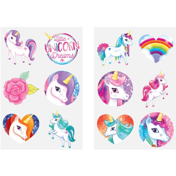 Unicorn 60 siirtotatuoinnit lapsille – yksisarviset aiheena