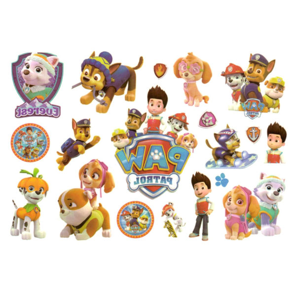 Paw Patrol lastentatuoinnit 14 kpl Chase-kuviolla