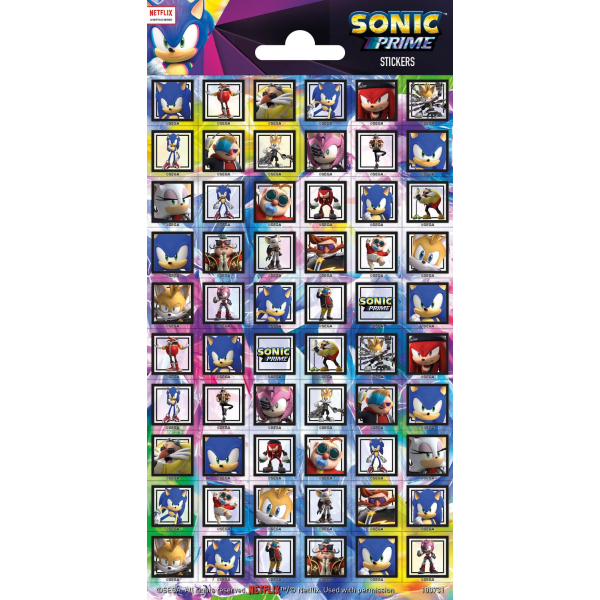 Sonic 60 stk klistermærker stickers klistermærke the hedgehog