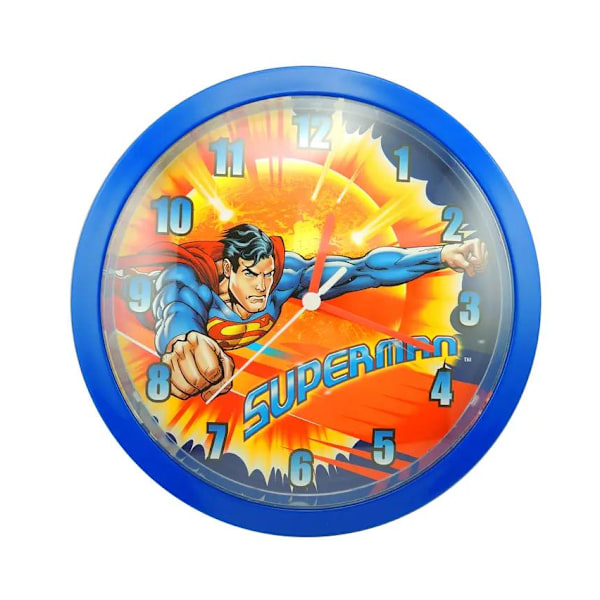 Superman lastenkello seinäkello kello pyöreä teräsmies