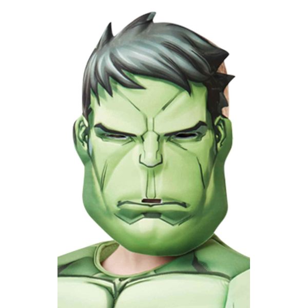 Hulk deluxe 134/140 cl (9-10 år) vadderad dräkt med mask hulken