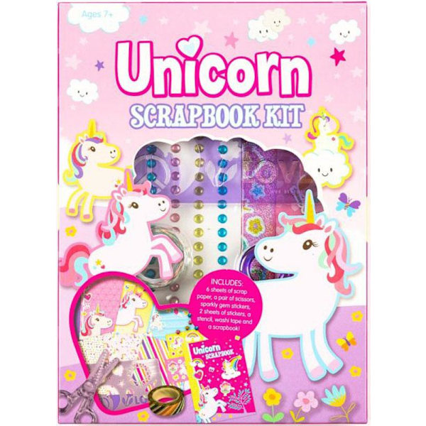 Scrapbog unicorn hobbykit hobby enhjørning scrapbog