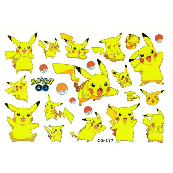 Pokemon 14 kpl lastentatuointi tatuointi pokémon pikachu
