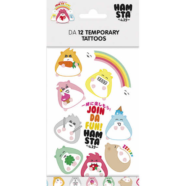 Hamsta World tatoveringer 12 stk hamsterfigurer