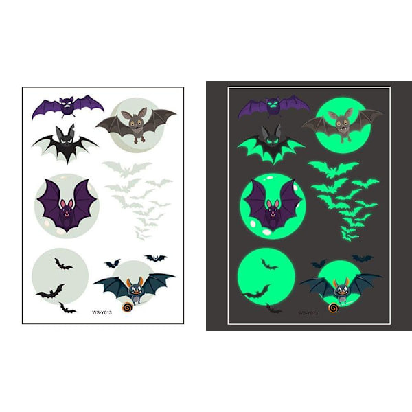 Itsevalaisevat lastentatuoinnit 5 arkkia Halloween-kuvioilla